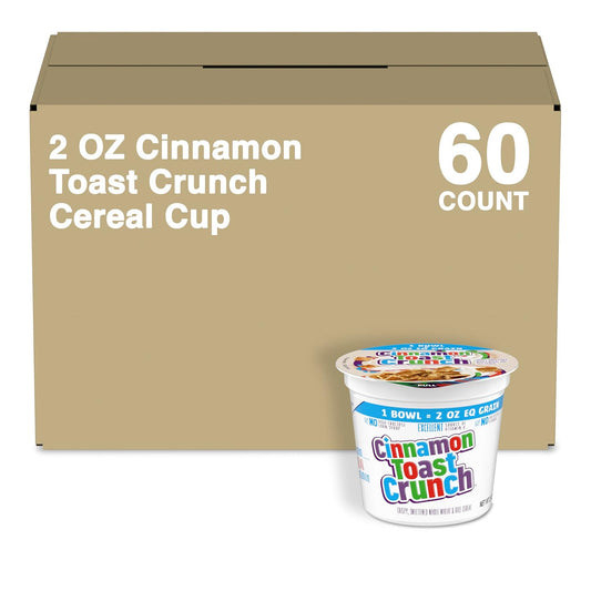 General Mills Cereals Cinnamon Toast Crunch Cereal, 2-Ounce Cups (Pack of 60)