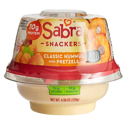 Sabra Classic Hummus with Rold Gold Pretzels 4.56 oz. - 24/Case