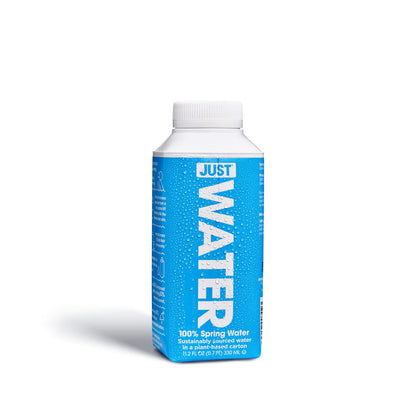 JUST Water - 100% Spring Water, Naturally Alkaline, 8.0 pH - Plant-Based, BPA Free, Sustainable and Fully Recyclable Boxed Water Bottle - Eco-Friendly - 11.2 Fl Oz (Pack of 24)