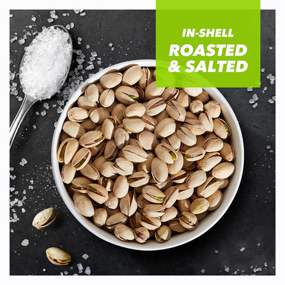 Wonderful Pistachios In Shell, Roasted and Salted Nuts, 1.5 Ounce Bag (Pack of 24), Protein Snack, On-the-Go, Individually Wrapped Healthy Snack