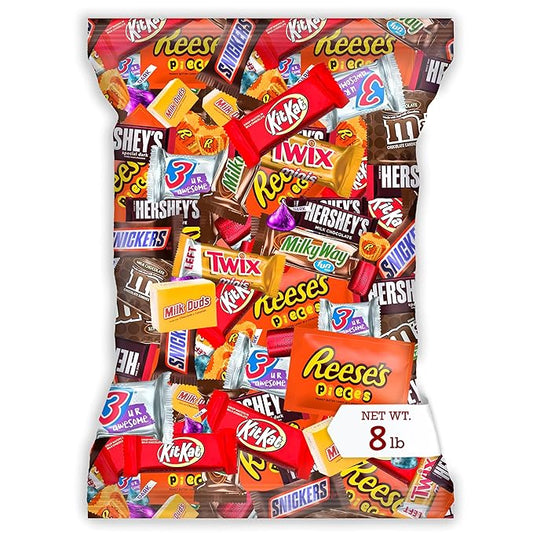 Bulk Chocolate Assortment Variety Pack - Chocolate Candy Variety Pack - 8 lb Bag of Mixed Treats, Milk, Dark, and more! Bulk Candy (8 LBS)