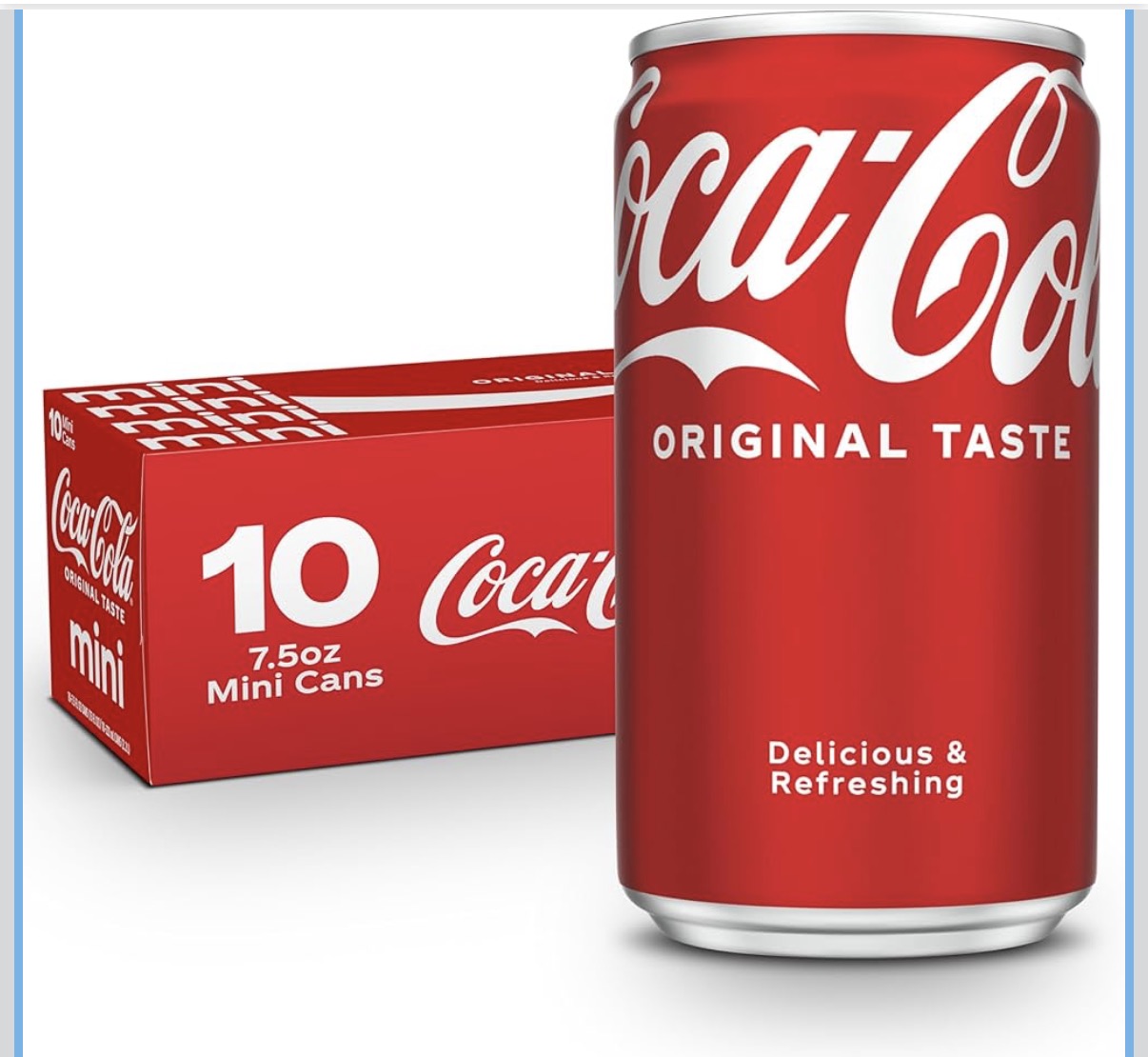 Mini can of Coca-Cola 7.5oz, pack of 10