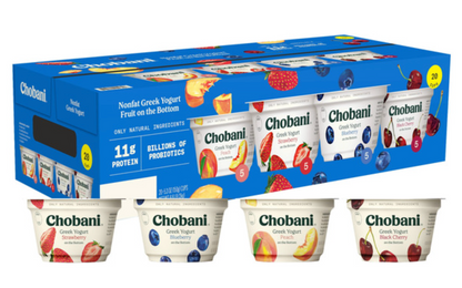 Chobani Fruit on the Bottom Non-Fat Greek Yogurt, 20 x 5.3 oz